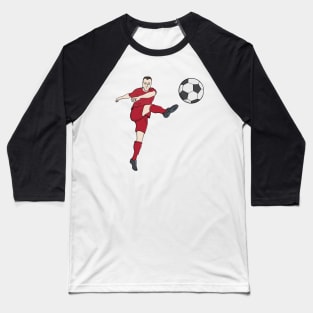 Awesome Football Kick Score a Goal in Soccer Baseball T-Shirt